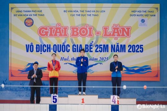 Nghệ An giành Huy chương Vàng trong ngày đầu Giải vô địch lặn quốc gia 2025