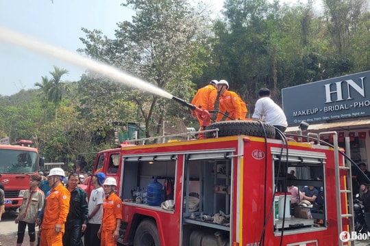 Công ty Thủy điện Bản Vẽ kịp thời dập tắt 1 vụ cháy tại huyện Tương Dương