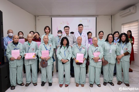 Nhiều chương trình thiện nguyện ý nghĩa nhân Ngày Công tác xã hội ở Bệnh viện Ung bướu Nghệ An