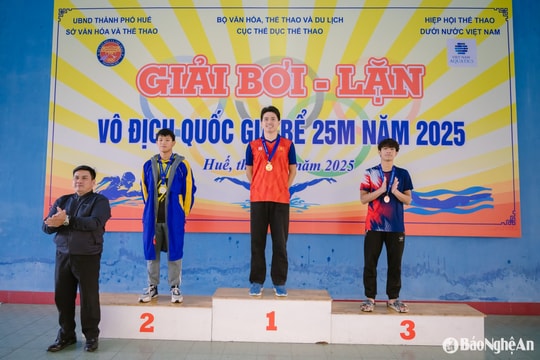 Đoàn Nghệ An giành 3 Huy chương Vàng tại Giải vô địch lặn Quốc gia năm 2025