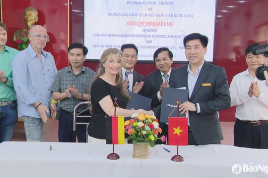 Trường Cao đẳng Kỹ thuật Công nghiệp Việt-Hàn Nghệ An ký kết với đối tác CHLB Đức