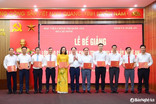 Bế giảng Lớp Cao cấp lý luận chính trị hệ không tập trung khóa 2023 - 2025