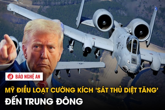 Mỹ điều loạt cường kích 'sát thủ diệt tăng' đến Trung Đông