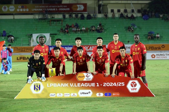 Vòng 17 V.League 2024/25: Sông Lam Nghệ An và thử thách trên sân Thống Nhất