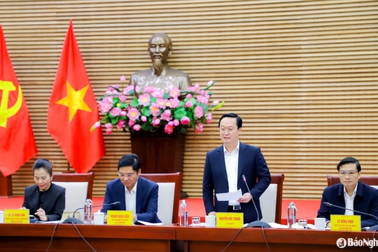 Thường trực Tỉnh ủy làm việc với Ban Chấp hành Đảng bộ UBND tỉnh