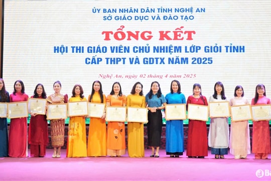 292 giáo viên Nghệ An được công nhận giáo viên chủ nhiệm giỏi cấp tỉnh năm 2025