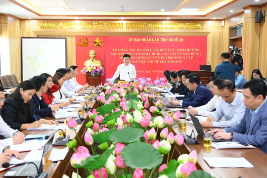 Phó Chủ tịch UBND tỉnh Bùi Đình Long làm việc với huyện Anh Sơn về định hướng sắp xếp đơn vị hành chính