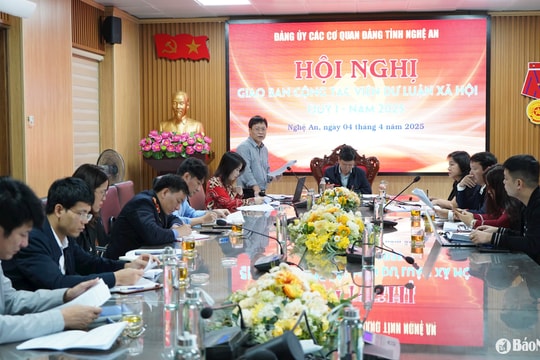 Đảng ủy các cơ quan Đảng tỉnh giao ban cộng tác viên dư luận xã hội quý I