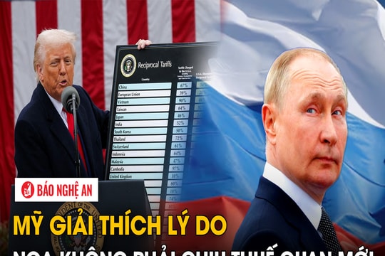 Mỹ giải thích lý do Nga không phải chịu thuế quan mới