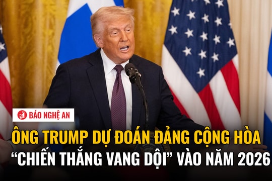 Ông Trump dự đoán đảng Cộng hòa ‘chiến thắng vang dội’ vào năm 2026