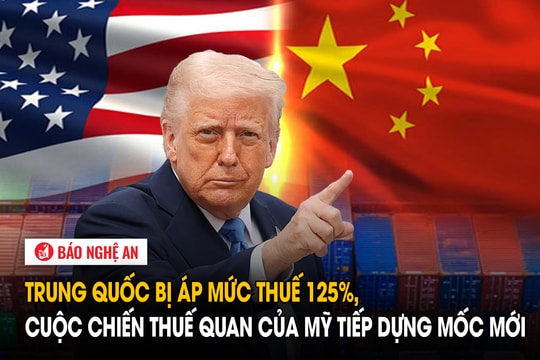 Trung Quốc bị áp mức thuế 125%, cuộc chiến thuế quan của Mỹ tiếp dựng mốc mới