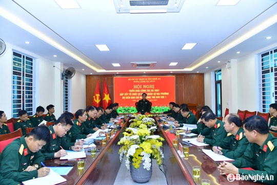 Bộ CHQS tỉnh Nghệ An triển khai rà soát, sắp xếp tổ chức cơ quan quân sự địa phương