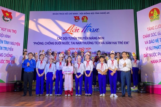 Liên hoan măng non tuyên truyền phòng, chống đuối nước, tai nạn thương tích ở trẻ em