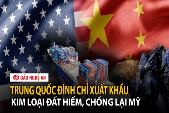 Trung Quốc đình chỉ xuất khẩu kim loại đất hiếm, chống lại Mỹ