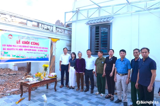 Xây dựng nhà tình nghĩa cho gia đình đặc biệt khó khăn tại huyện Yên Thành