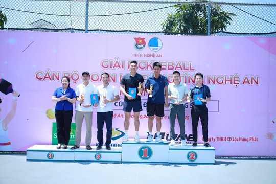 Tổng kết giải Pickleball cán bộ Đoàn mở rộng tỉnh Nghệ An 2025