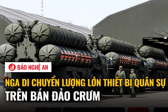 Nga di chuyển lượng lớn thiết bị quân sự trên bán đảo Crimea