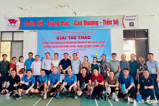 Ban Tổ chức Tỉnh ủy Nghệ An tổ chức giải thể thao kỷ niệm 50 năm ngày Giải phóng miền Nam