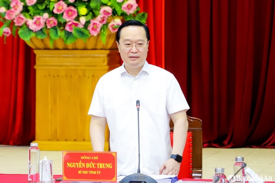 Bí thư Tỉnh ủy Nghệ An: Cần tập trung hoàn thành đúng tiến độ, đảm bảo chất lượng Đề án sắp xếp đơn vị hành chính cấp xã