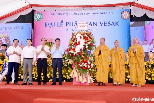 Phật giáo Việt Nam tỉnh Nghệ An tổ chức Đại lễ Phật đản năm 2025 - Phật lịch 2569