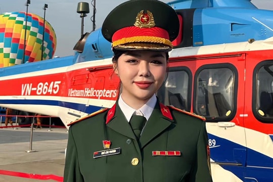 Trung úy cao 1,73m tham gia diễu binh 30/4 gây sốt vì 'xinh như hoa hậu'