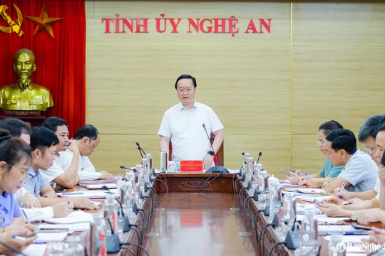 Thường trực Tỉnh ủy Nghệ An giao ban với các cơ quan khối Nội chính