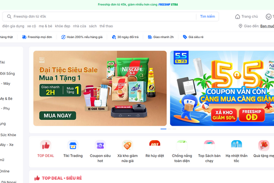 Trang chủ Tiki bất ngờ bị chuyển hướng sang trang cá độ