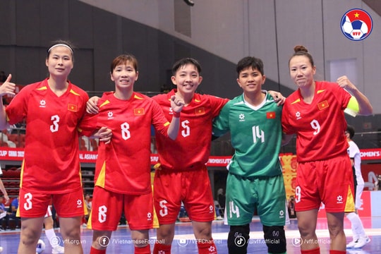 Đội tuyển futsal nữ Việt Nam thắng nghẹt thở Hồng Kông, trận mở màn giải futsal nữ châu Á