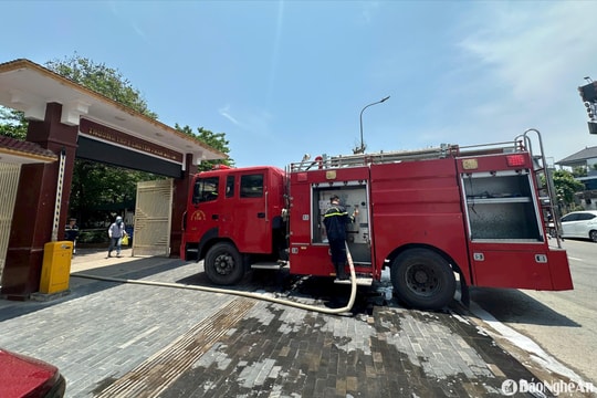 Xử lý kịp thời vụ cháy tại nhà thí nghiệm Trường chuyên Phan Bội Châu