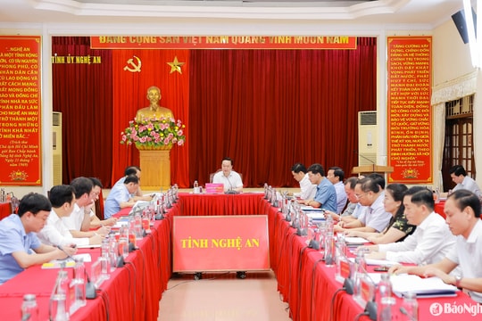 Ban Thường vụ Tỉnh ủy Nghệ An thông qua Đề án sắp xếp hệ thống cơ quan thanh tra