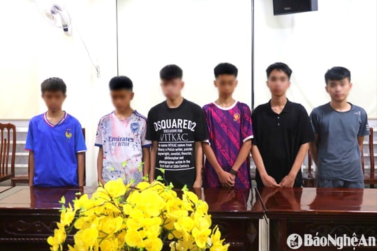 Công an Nghệ An bắt giữ nhóm trộm 'nhí' gây ra nhiều vụ trộm xe mô tô