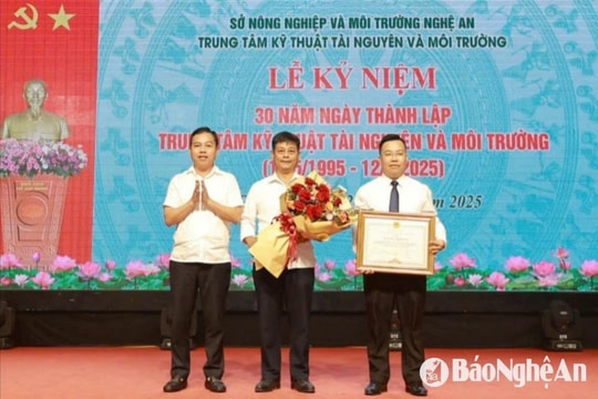 Trung tâm Kỹ thuật tài nguyên và môi trường Nghệ An kỷ niệm 30 năm thành lập