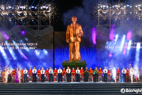 Thượng tướng Trần Quốc Tỏ: Công trình Tượng 'Bác Hồ về thăm quê' có ý nghĩa chính trị, văn hóa to lớn và sâu sắc