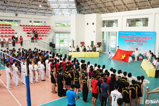 Hơn 300 vận động viên tham gia Hội thi Thể thao Lễ hội Làng Sen năm 2025