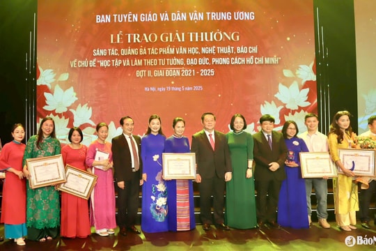 Nghệ An có 8 tập thể, cá nhân đoạt Giải thưởng sáng tác, quảng bá 'Học tập và làm theo tư tưởng, đạo đức, phong cách Hồ Chí Minh'