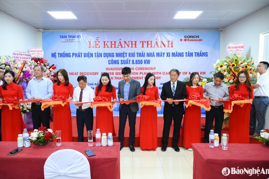 Xi măng Tân Thắng: Khánh thành hệ thống phát điện tận dụng nhiệt khí thải (WHR)