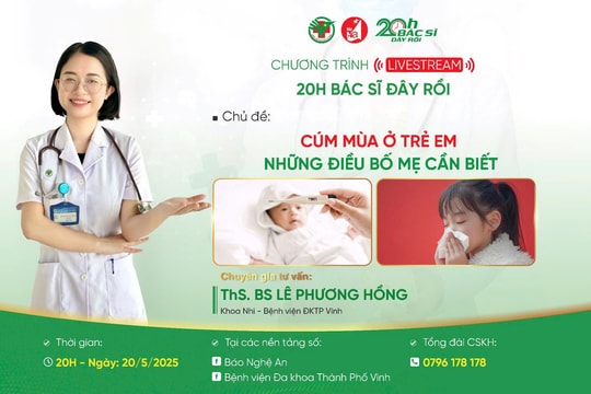 Livestream: '20h Bác sĩ đây rồi' - ‘Cúm mùa ở trẻ em - Những điều cần biết’