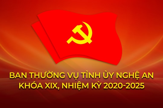 Ban Thường vụ Tỉnh ủy Nghệ An khóa XIX, nhiệm kỳ 2020-2025