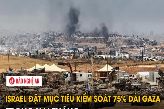 Israel đặt mục tiêu kiểm soát 75% Dải Gaza trong hai tháng