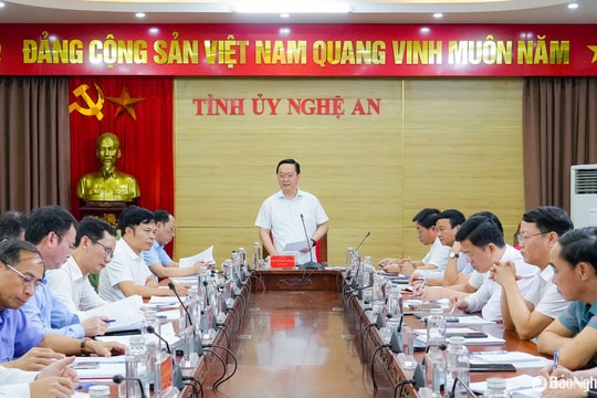 Thường trực Tỉnh ủy Nghệ An giao ban với các cơ quan khối Nội chính