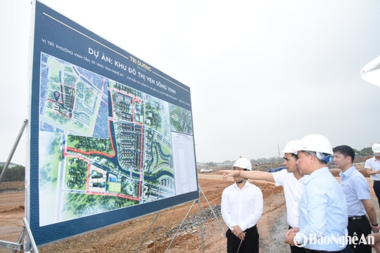 Lãnh đạo tỉnh Nghệ An kiểm tra các dự án khu đô thị ở TP. Vinh và Hưng Nguyên