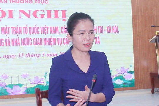 Đồng chí Võ Thị Minh Sinh định hướng nguyên tắc sắp xếp cơ quan MTTQ cấp tỉnh và xã