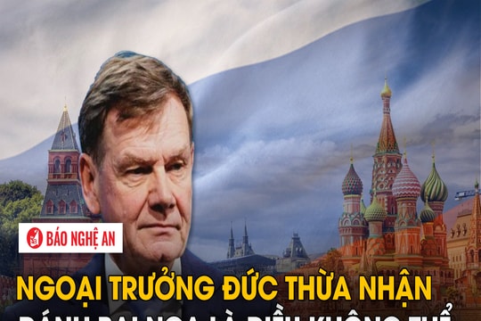 Ngoại trưởng Đức thừa nhận đánh bại Nga là điều không thể