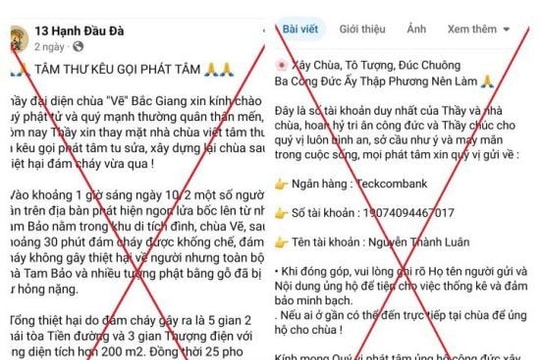 Cảnh báo khẩn chiêu lừa đảo tinh vi lợi dụng lòng tin phật tử đang bùng phát