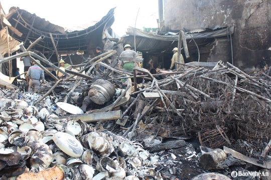 Thông tin thêm về vụ cháy cửa hàng đồ gia dụng ở Đô Lương