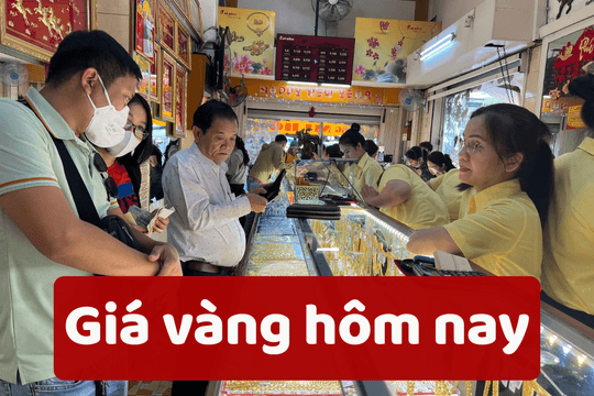 Giá vàng chiều nay 4/6/2025: Giá vàng trong nước cao hơn vàng thế giới gần 7 triệu đồng