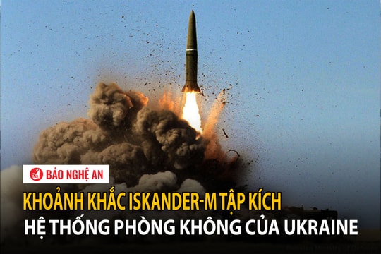 Khoảnh khắc Iskander-M tập kích hệ thống phòng không của Ukraine