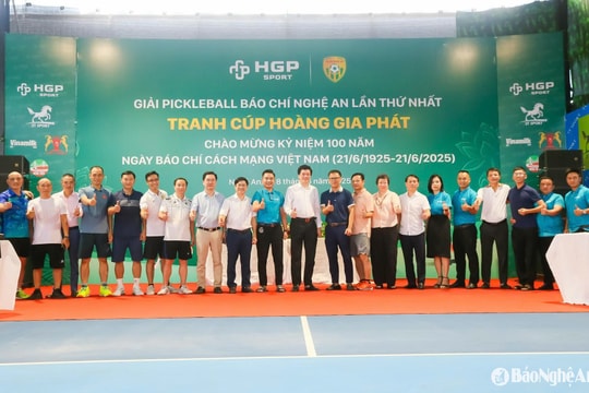 Khởi tranh giải Pickleball Báo chí Nghệ An lần thứ nhất năm 2025