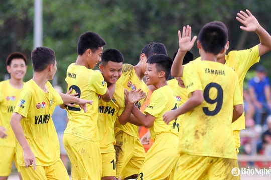 Vượt qua U13 Quảng Ngãi, U13 Sông Lam Nghệ An rộng cửa vào vòng chung kết