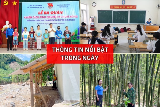 Nghệ An: Thông tin nổi bật ngày 8/6